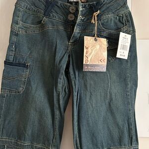 Rewind Blue Denim Utility Shorts